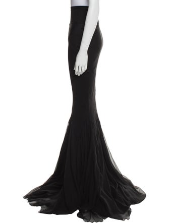 Rick Owens Silk Long Skirt