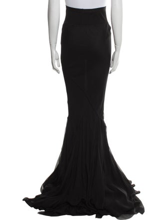 Rick Owens Silk Long Skirt