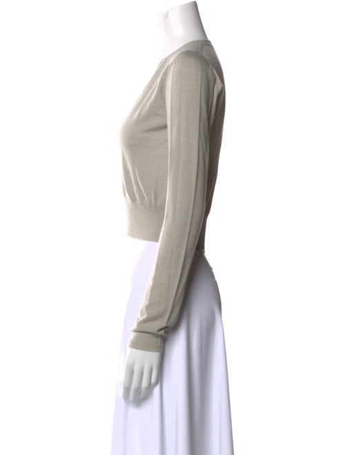 Rick Owens Virgin Wool V-Neck Crop Top