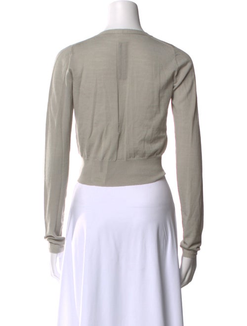 Rick Owens Virgin Wool V-Neck Crop Top