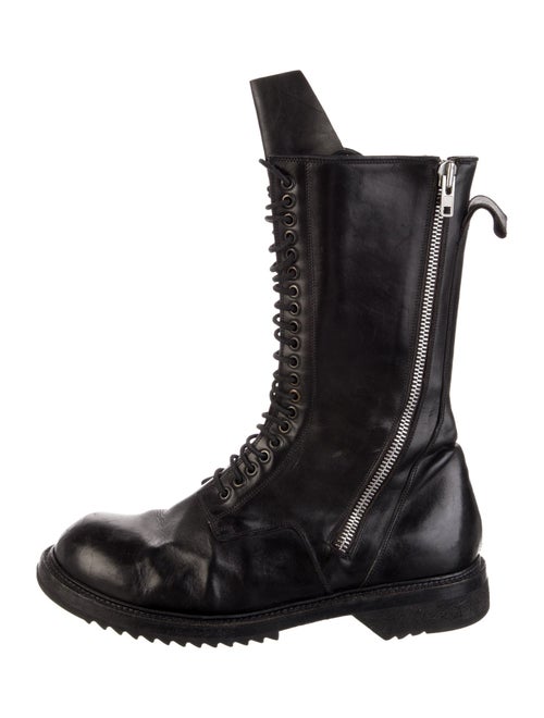 Rick Owens Leather Combat Boots