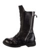 Rick Owens Leather Combat Boots