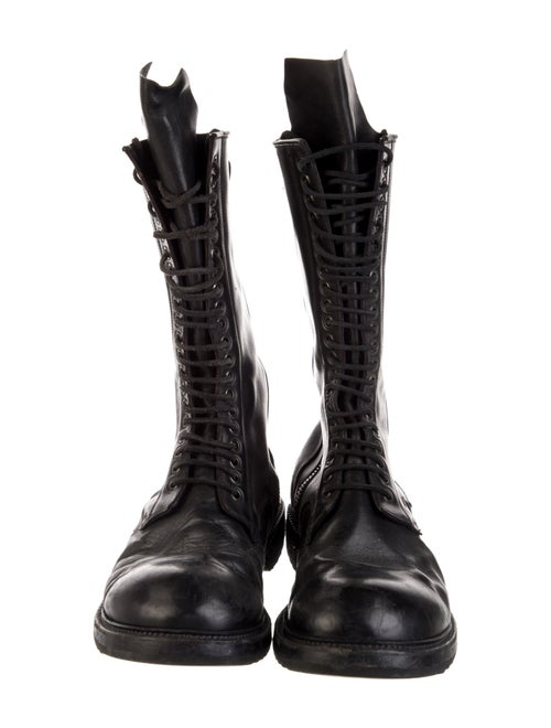 Rick Owens Leather Combat Boots
