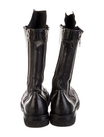 Rick Owens Leather Combat Boots