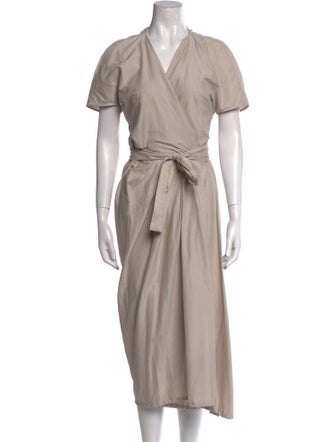 Rick Owens V-Neck Midi Length Dress