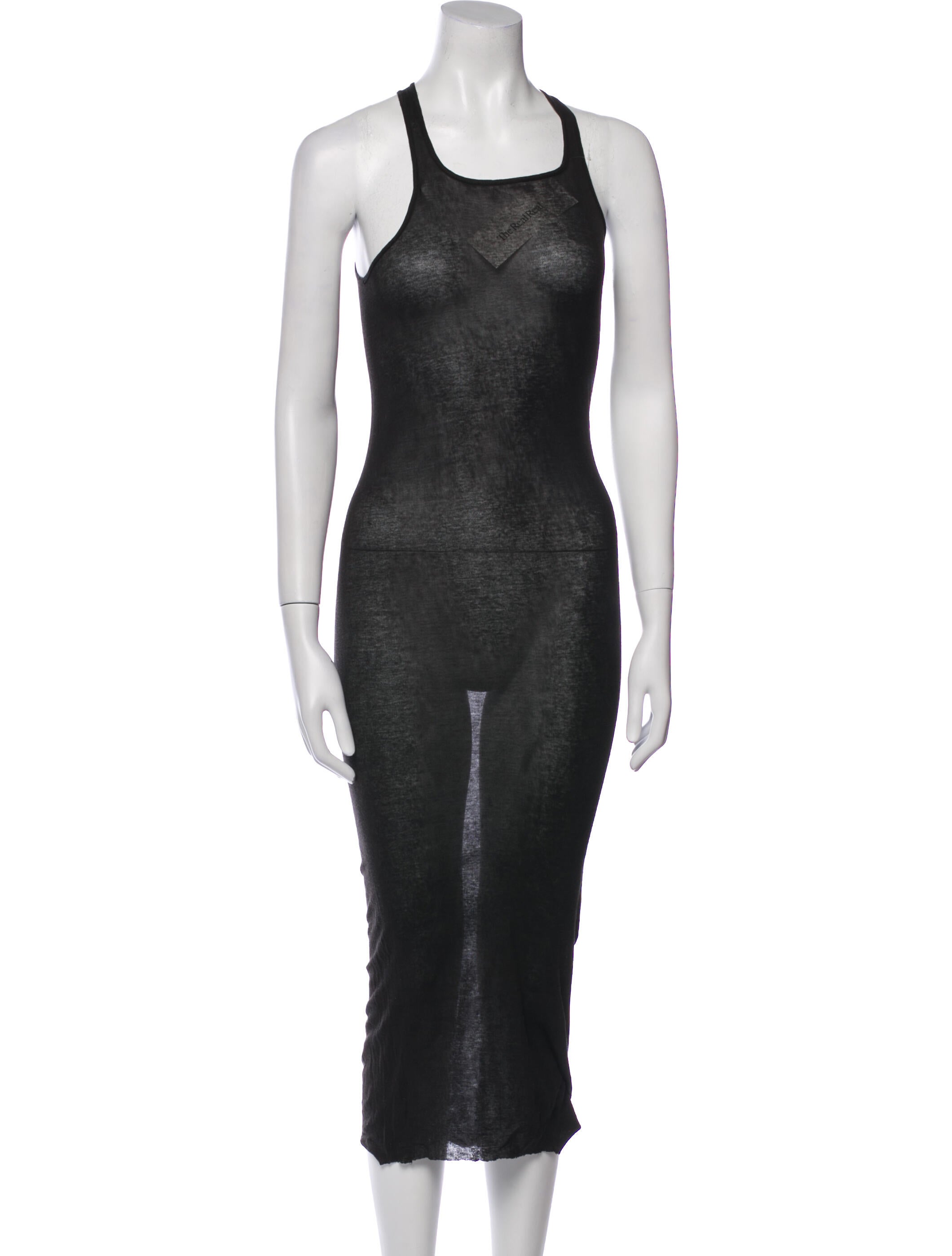 Rick Owens Square Neckline Long Dress