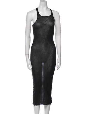 Rick Owens Square Neckline Long Dress