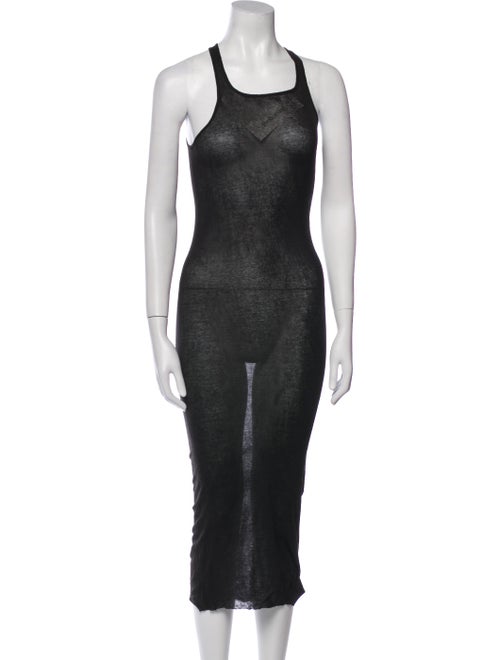 Rick Owens Square Neckline Long Dress