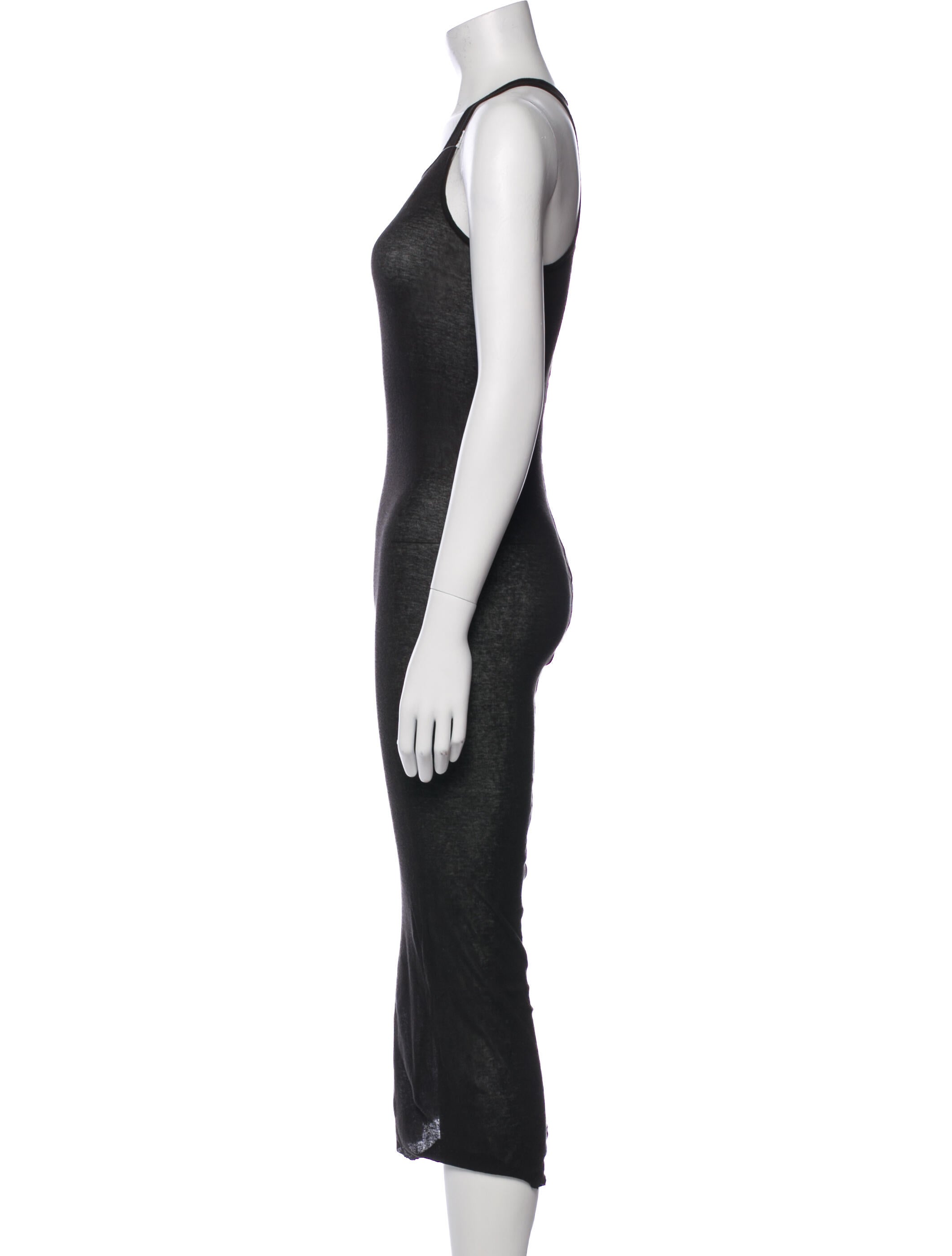 Rick Owens Square Neckline Long Dress