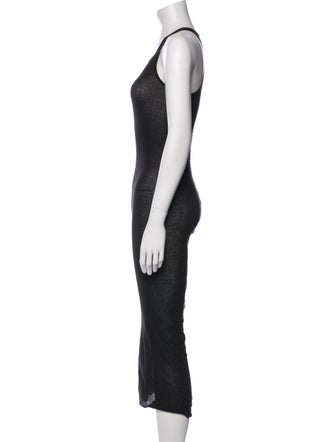 Rick Owens Square Neckline Long Dress