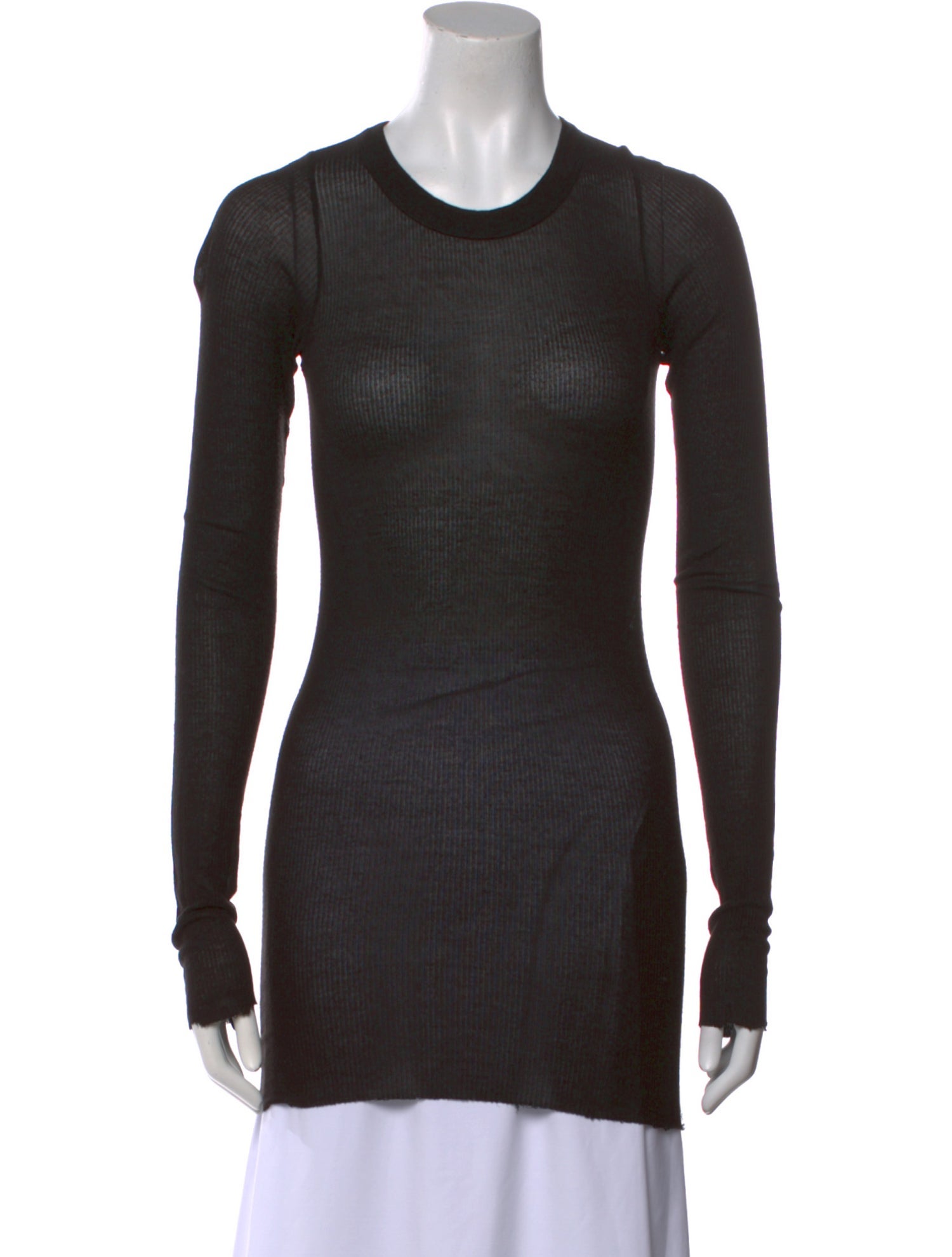 Rick Owens Crew Neck Long Sleeve T-Shirt