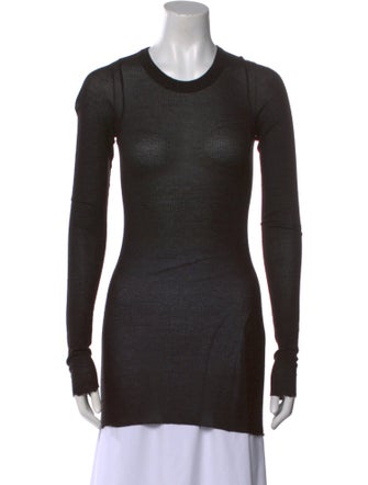 Rick Owens Crew Neck Long Sleeve T-Shirt