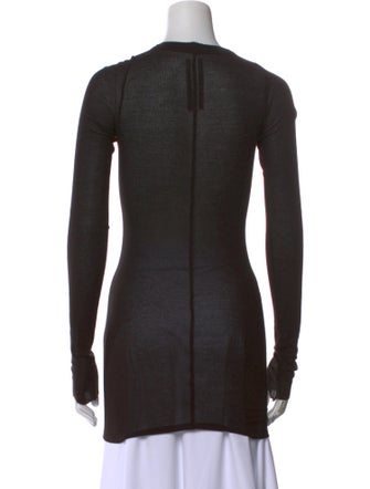 Rick Owens Crew Neck Long Sleeve T-Shirt