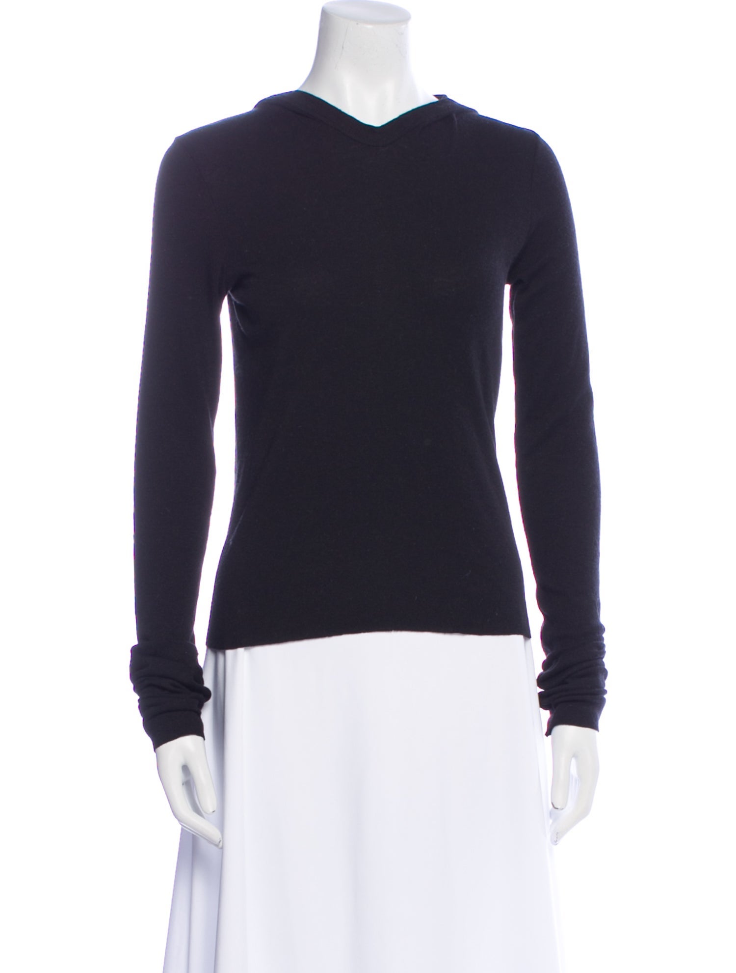 Rick Owens V-Neck Long Sleeve Sweatshirt
