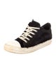 Rick Owens Ponyhair Leather Trim Embellishment Sneakers