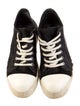 Rick Owens Ponyhair Leather Trim Embellishment Sneakers