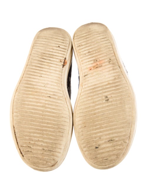 Rick Owens Ponyhair Leather Trim Embellishment Sneakers