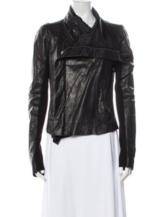 Rick Owens Lamb Leather Biker Jacket