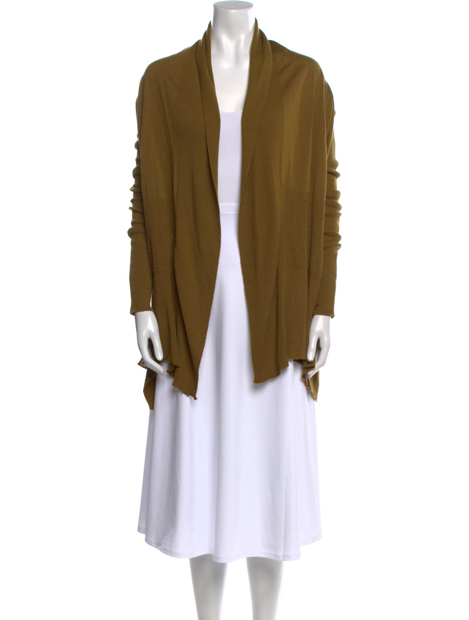 Rick Owens Virgin Wool Open Front Sweater