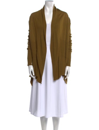 Rick Owens Virgin Wool Open Front Sweater