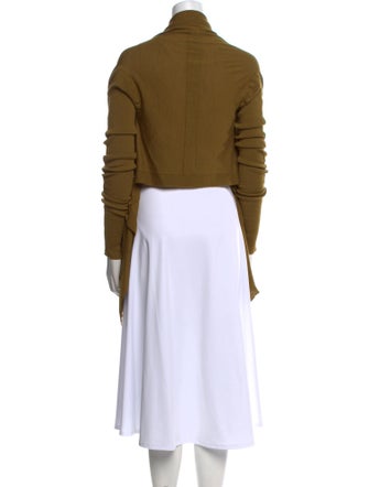 Rick Owens Virgin Wool Open Front Sweater