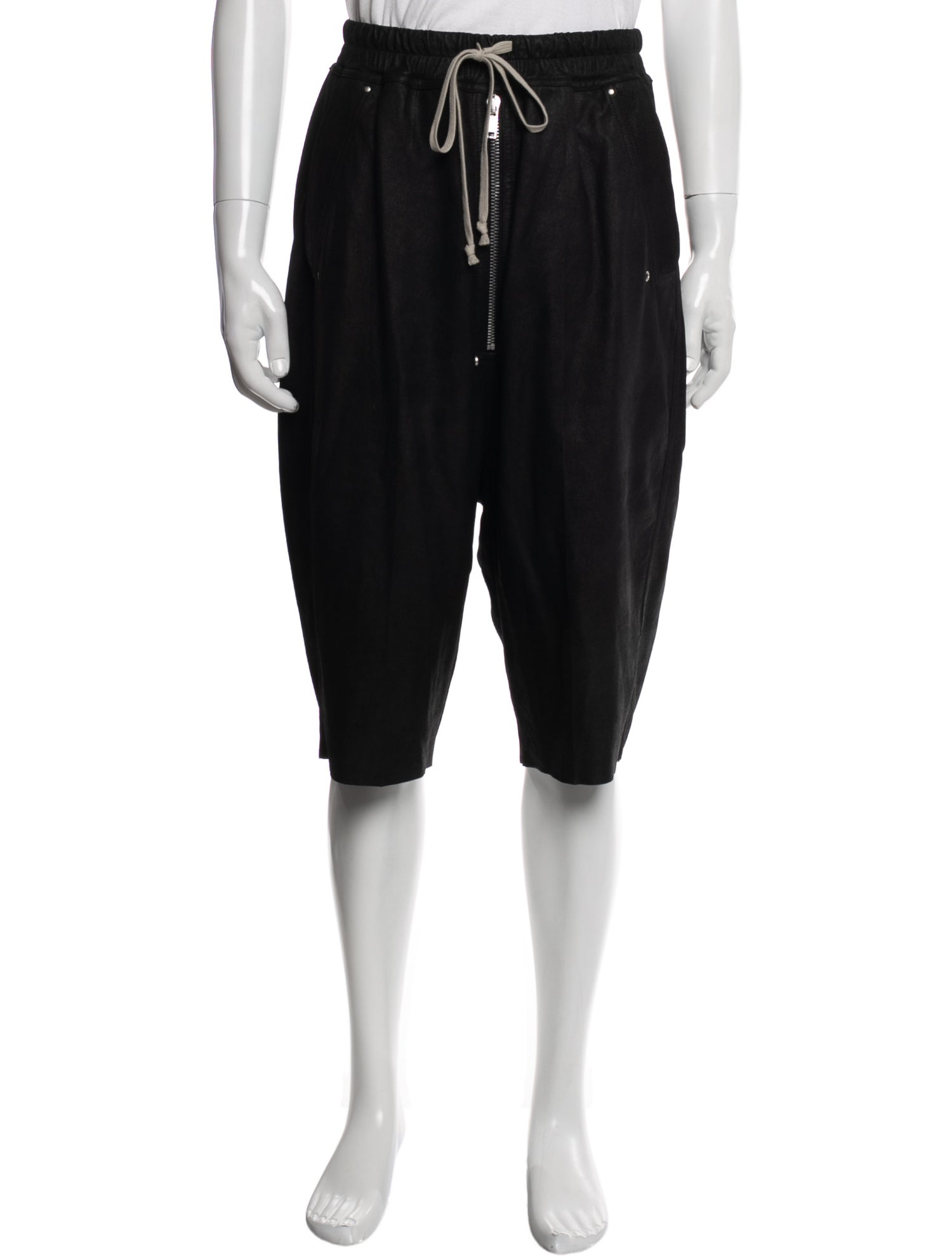 Rick Owens Lamb Leather Jogger Shorts w/ Tags