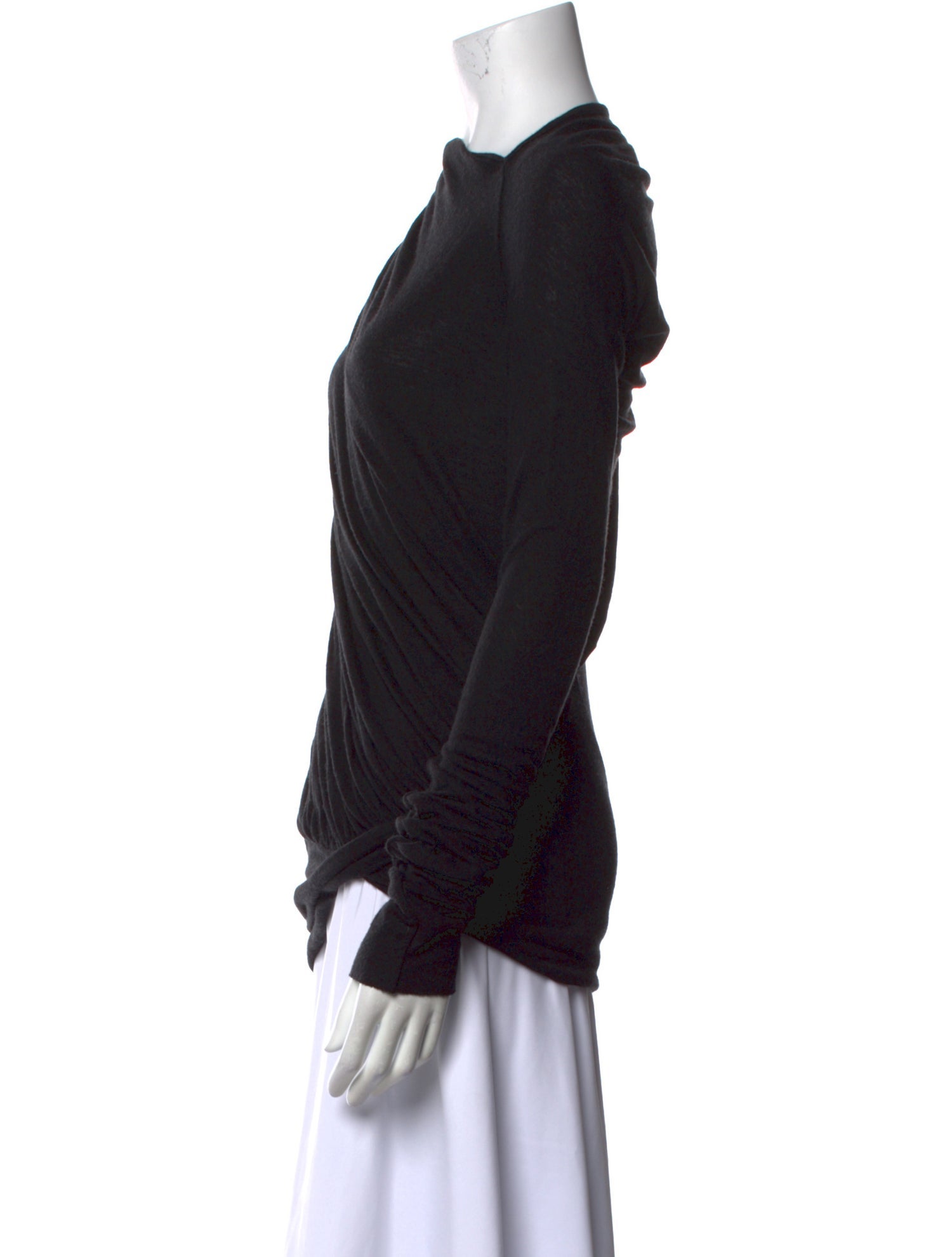 Rick Owens Bateau Neckline Long Sleeve Top