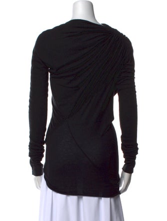 Rick Owens Bateau Neckline Long Sleeve Top