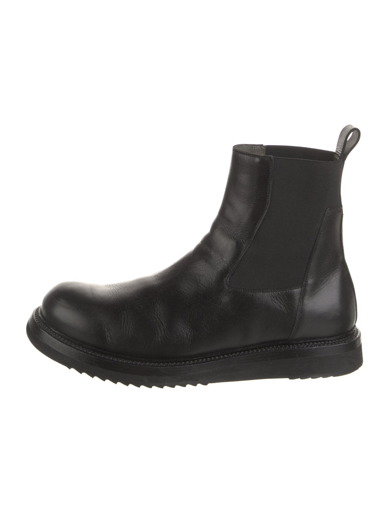 Rick Owens Leather Chelsea Boots