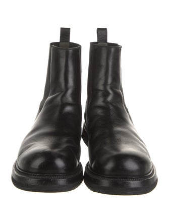 Rick Owens Leather Chelsea Boots