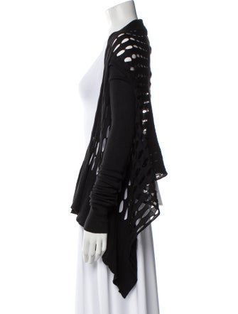 Rick Owens Virgin Wool Open Front Sweater