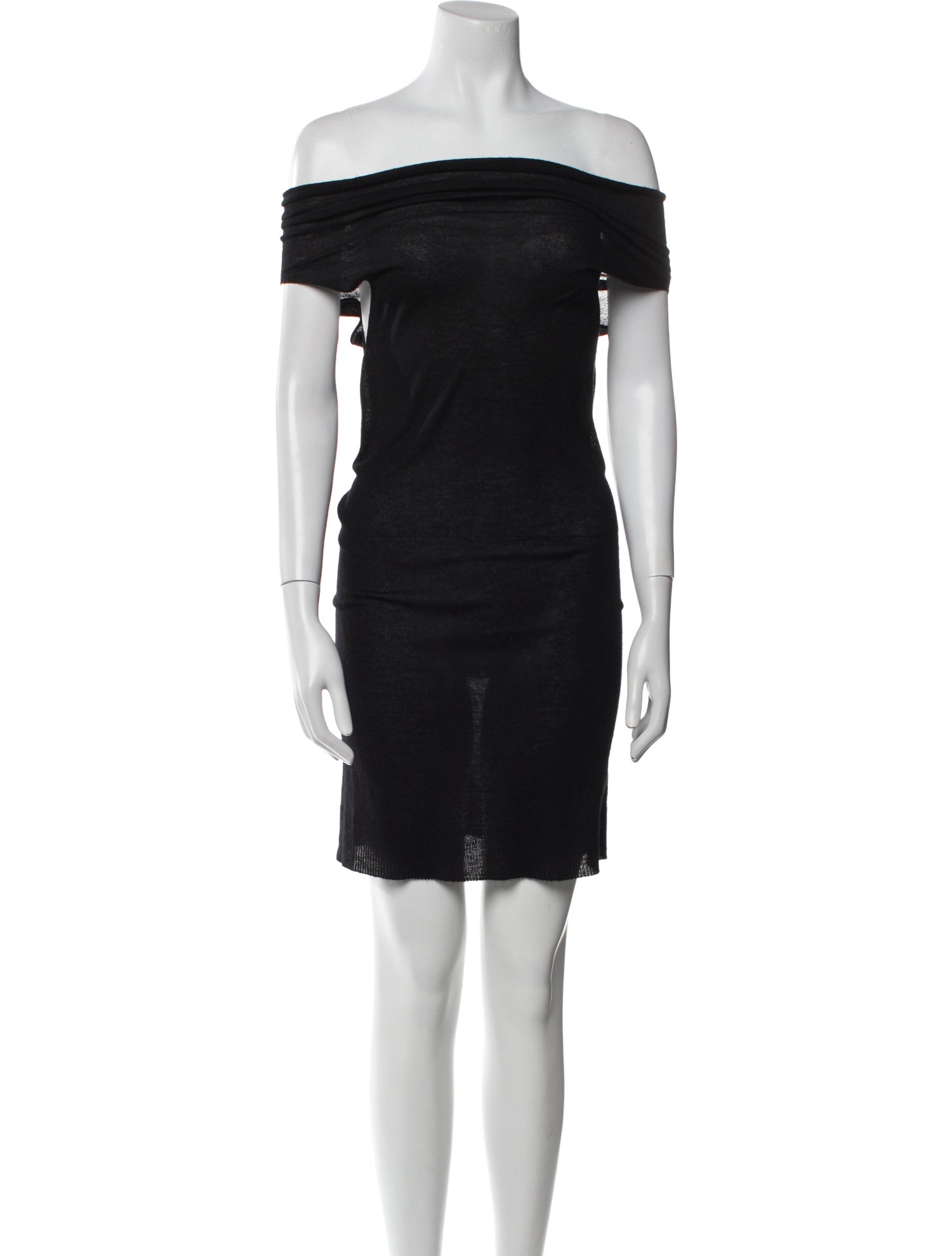 Rick Owens Off-The-Shoulder Mini Dress