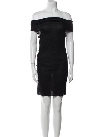 Rick Owens Off-The-Shoulder Mini Dress