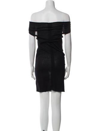 Rick Owens Off-The-Shoulder Mini Dress