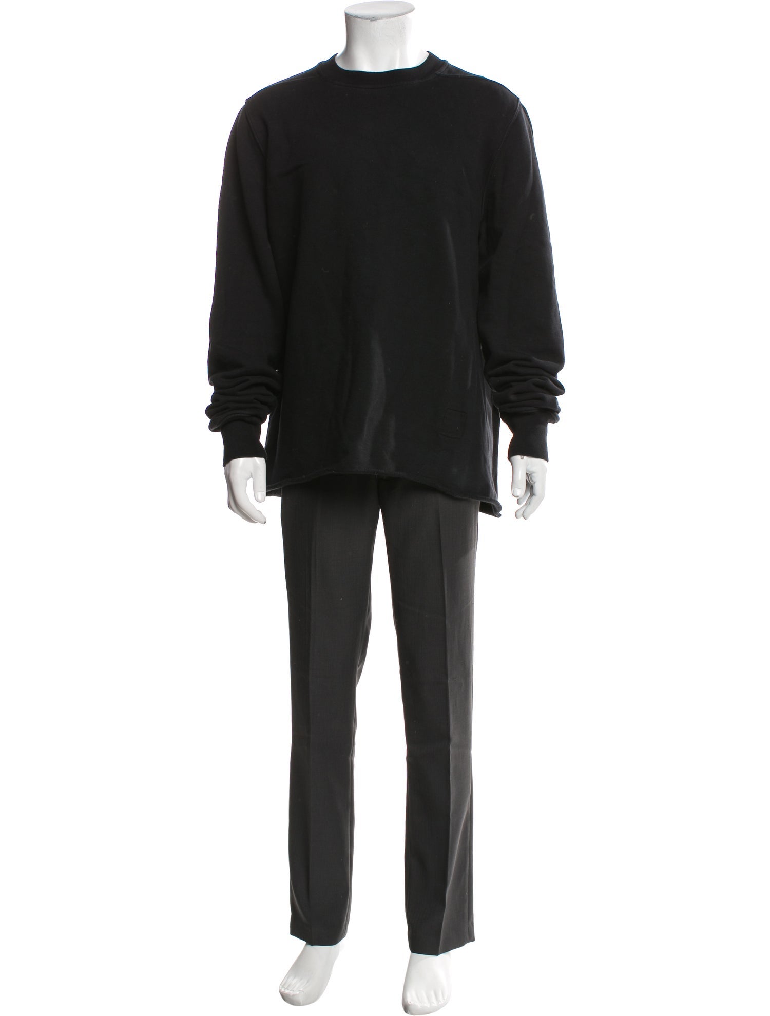 Rick Owens Crew Neck Long Sleeve Sweatshirt