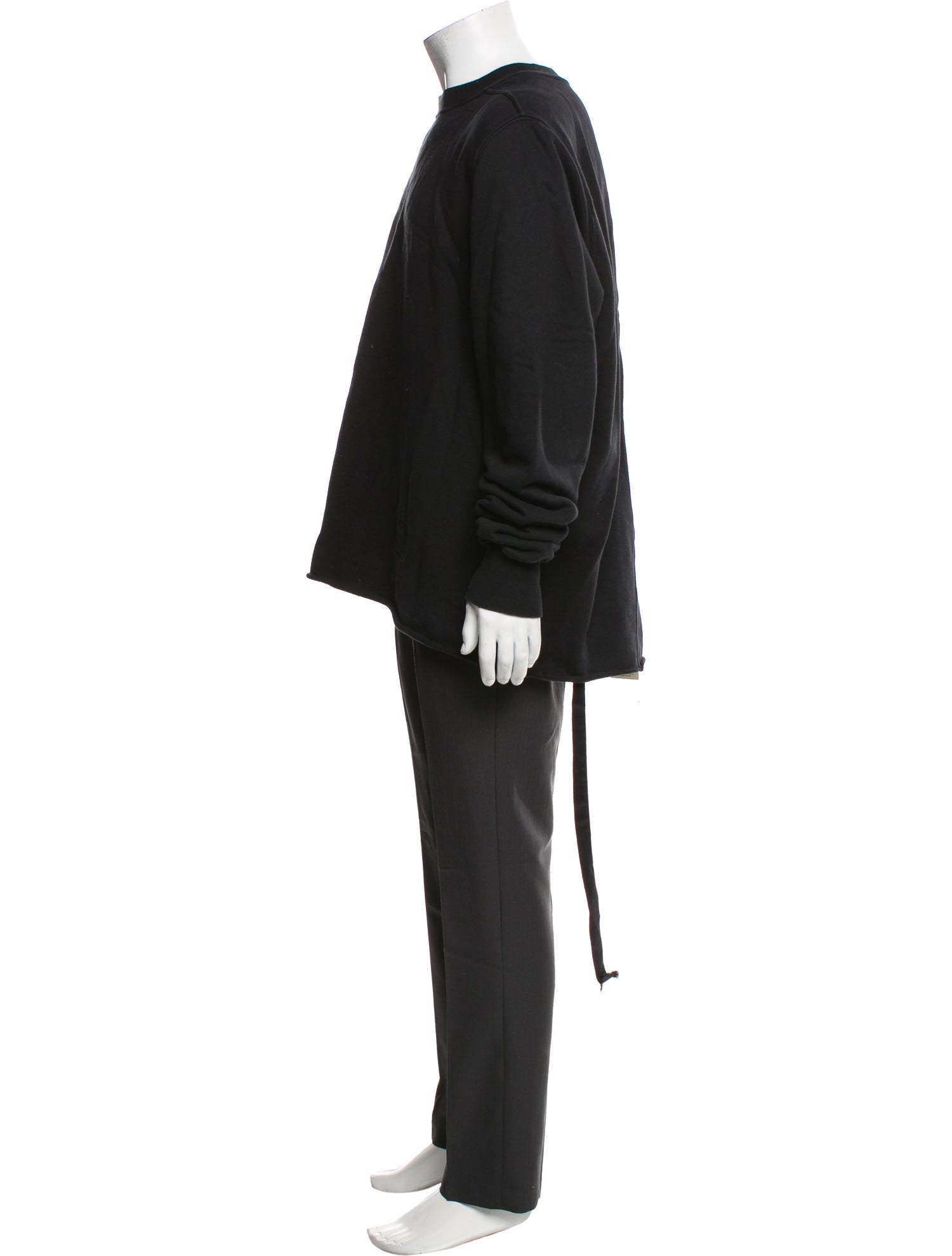 Rick Owens Crew Neck Long Sleeve Sweatshirt