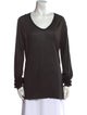 Rick Owens Scoop Neck Long Sleeve T-Shirt