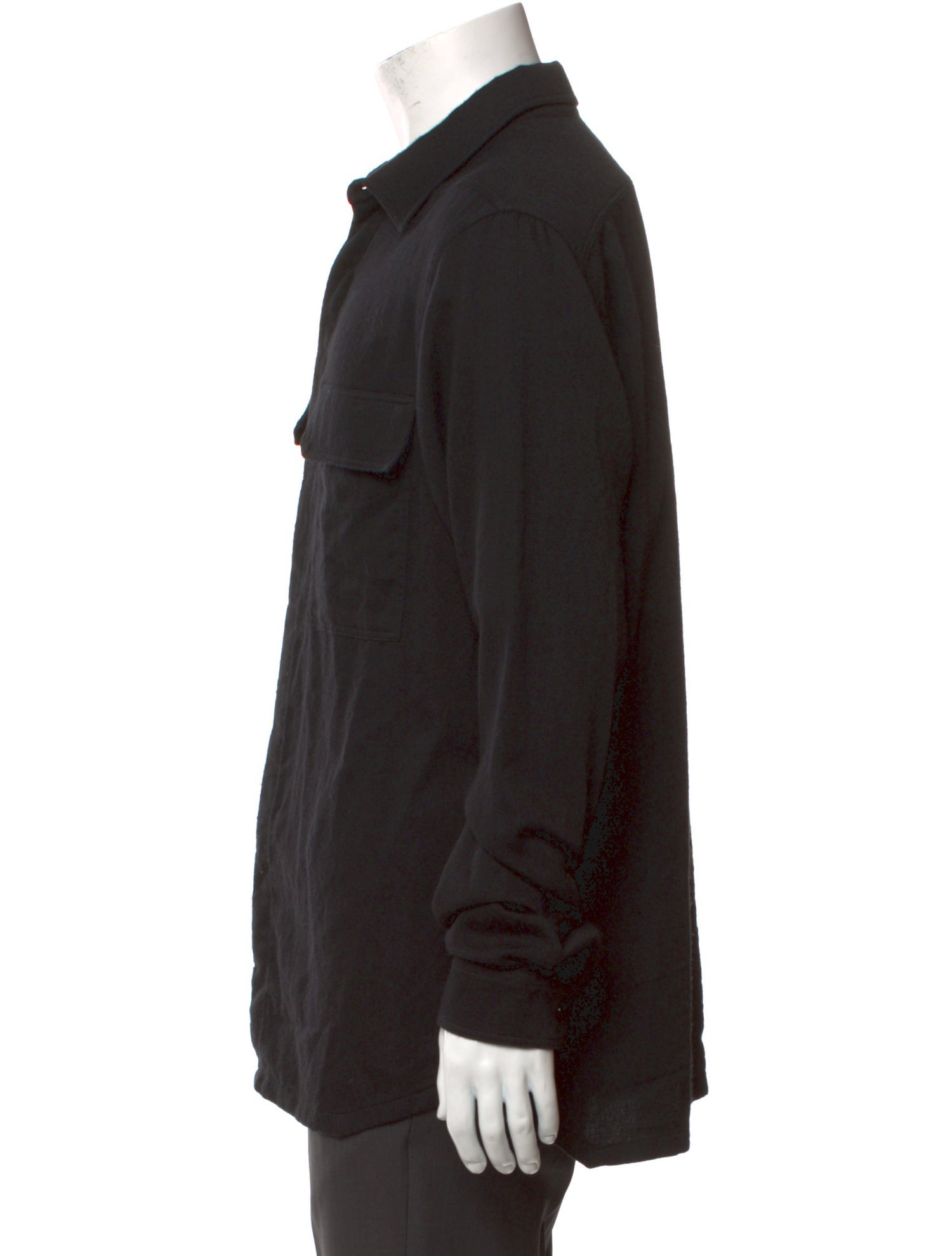 Rick Owens Virgin Wool Long Sleeve Shirt