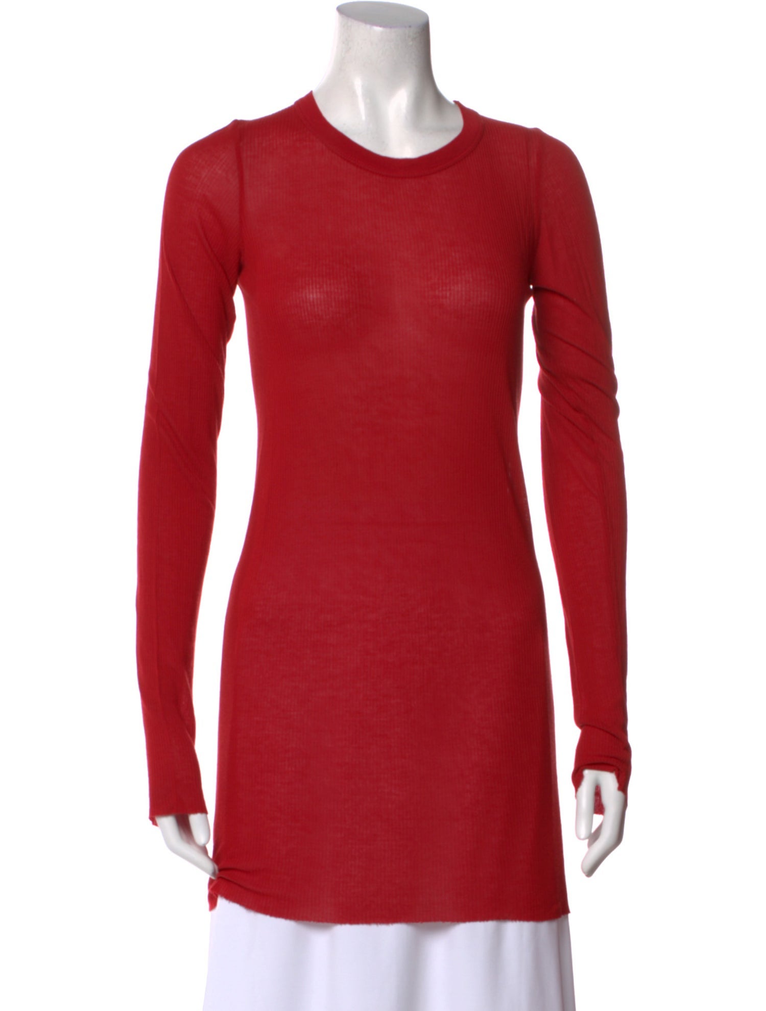 Rick Owens Crew Neck Long Sleeve Tunic