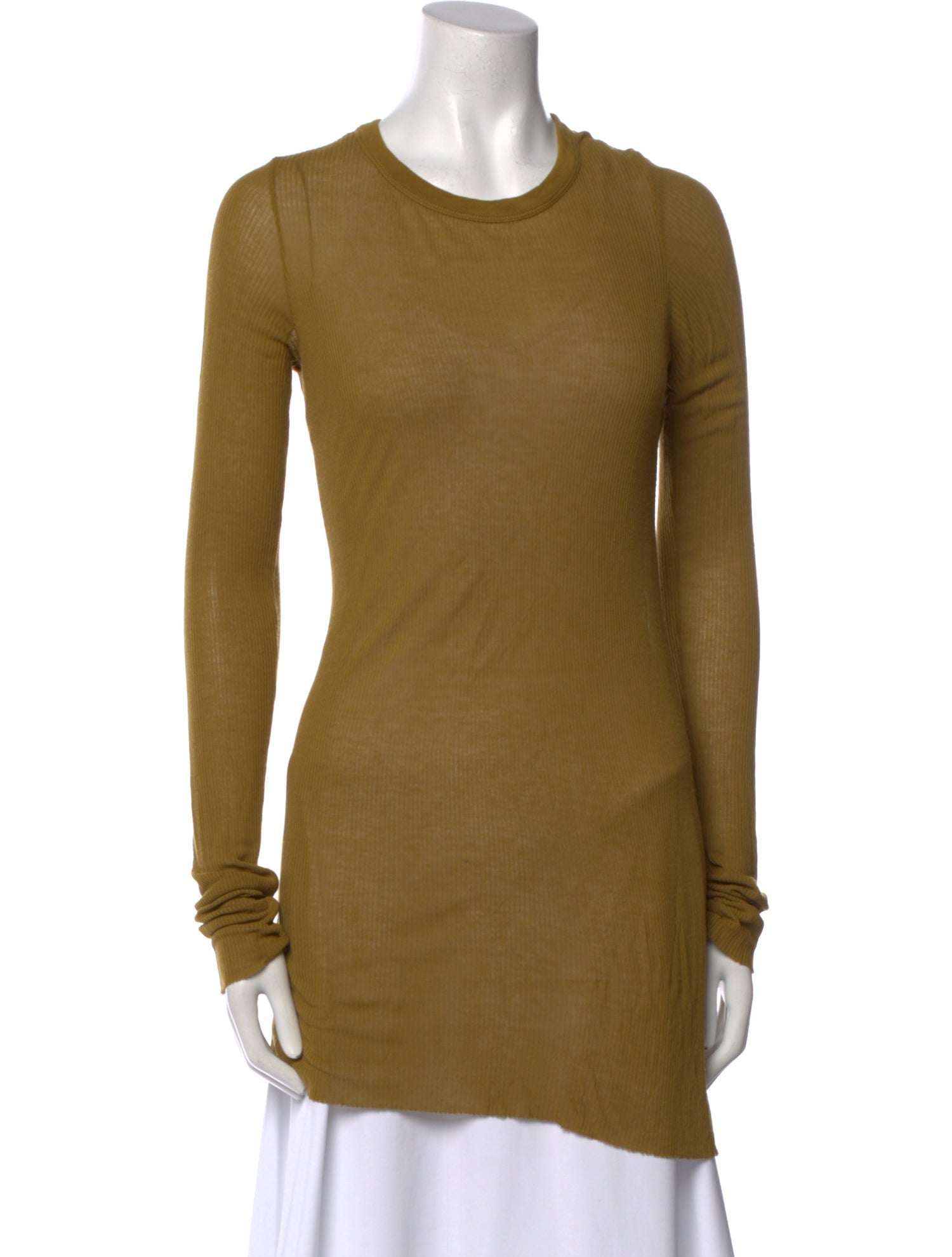 Rick Owens Scoop Neck Long Sleeve Tunic
