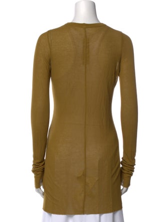 Rick Owens Scoop Neck Long Sleeve Tunic