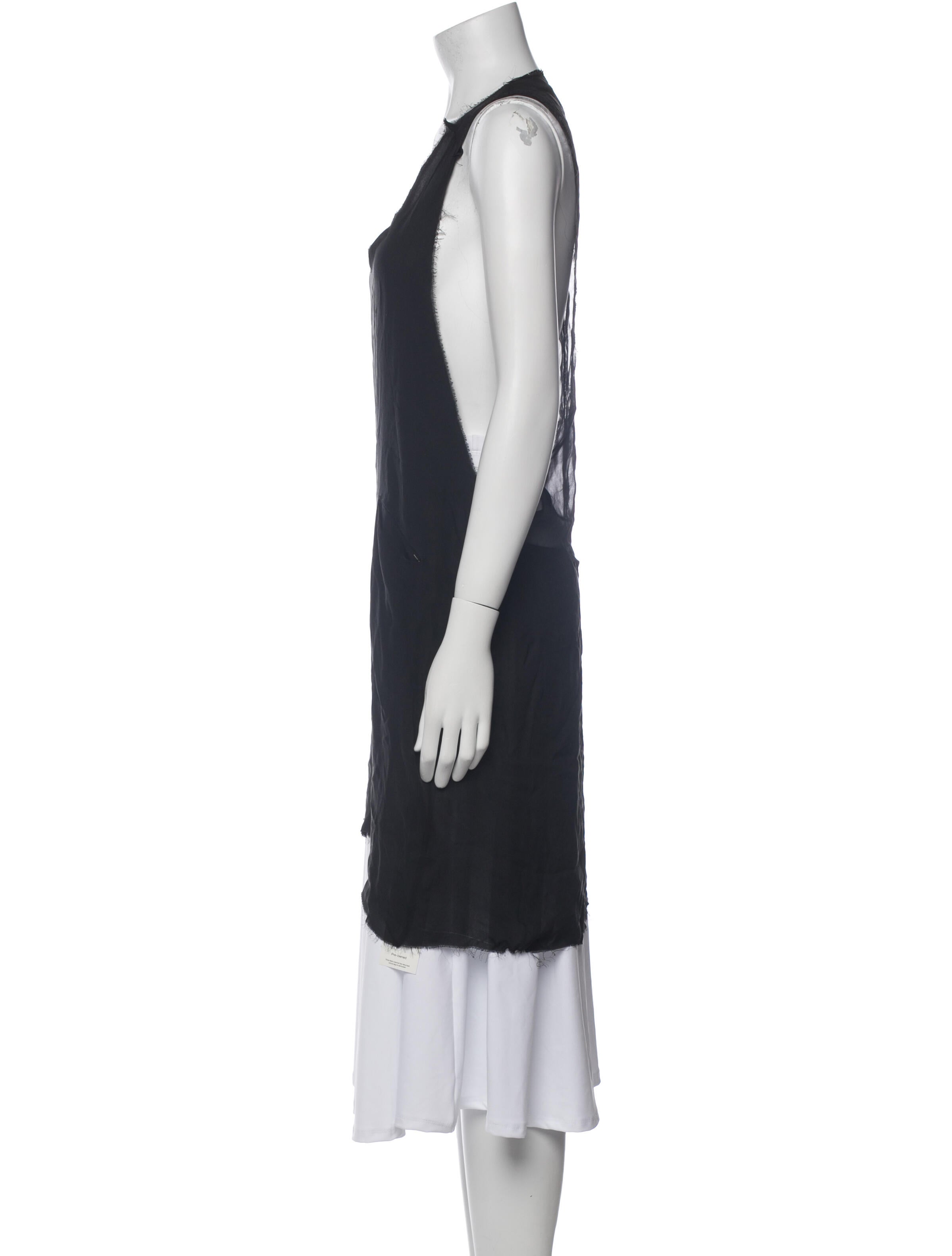 Rick Owens Silk Scoop Neck Tunic
