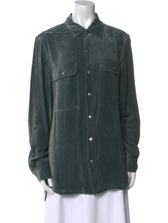 Rick Owens Long Sleeve Button-Up Top