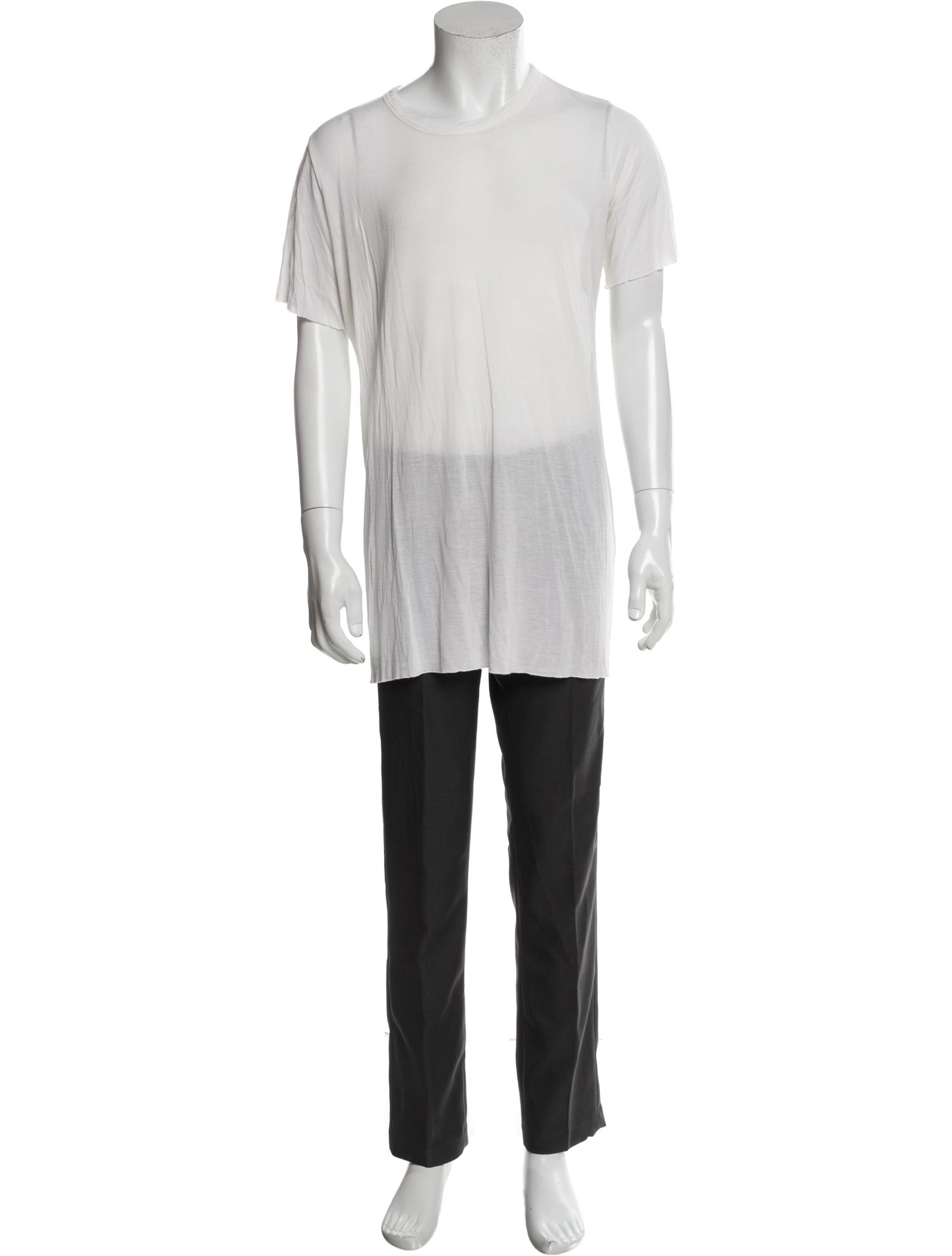 Rick Owens Scoop Neck Short Sleeve T-Shirt