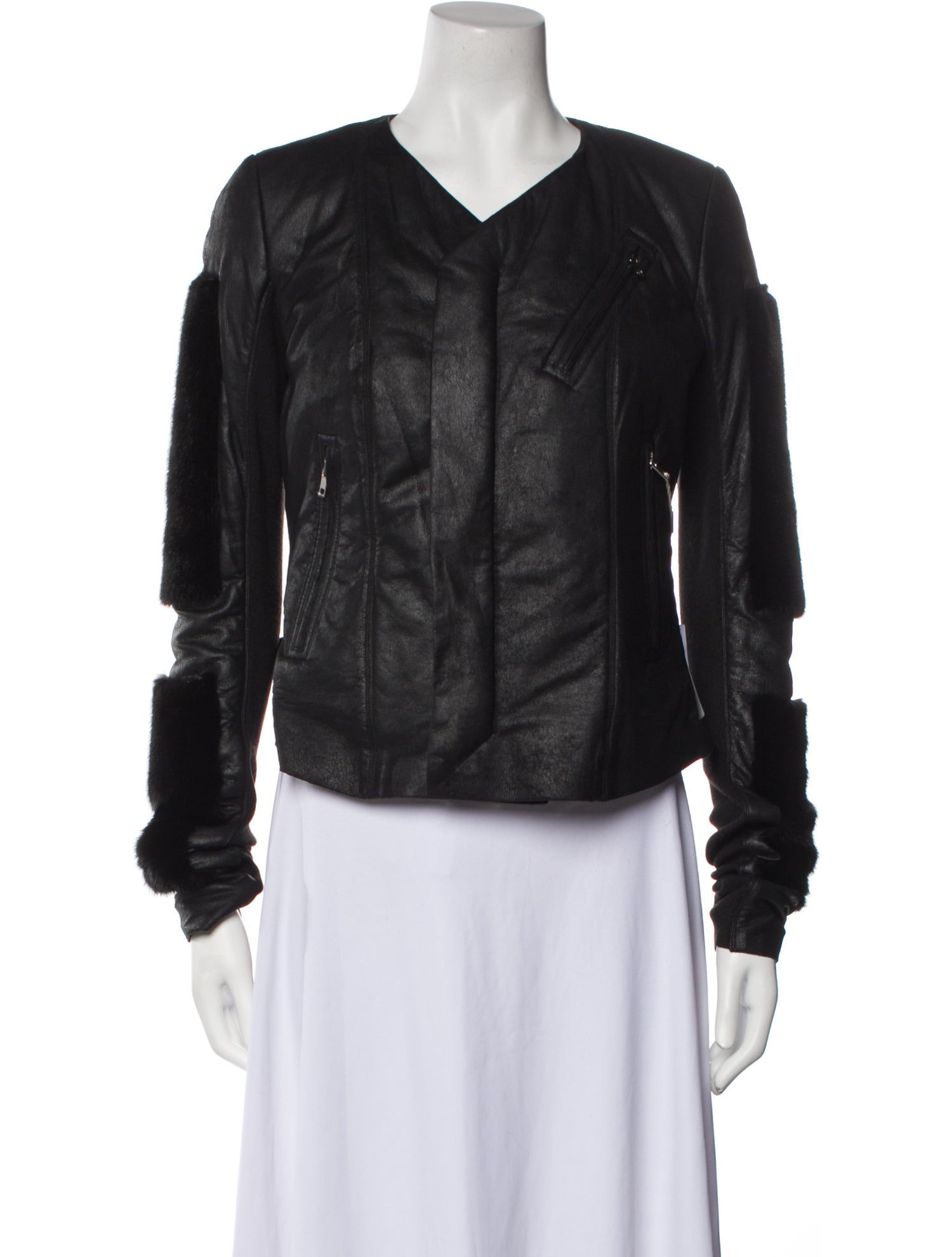 Rick Owens Lambskin Mink Fur Jacket