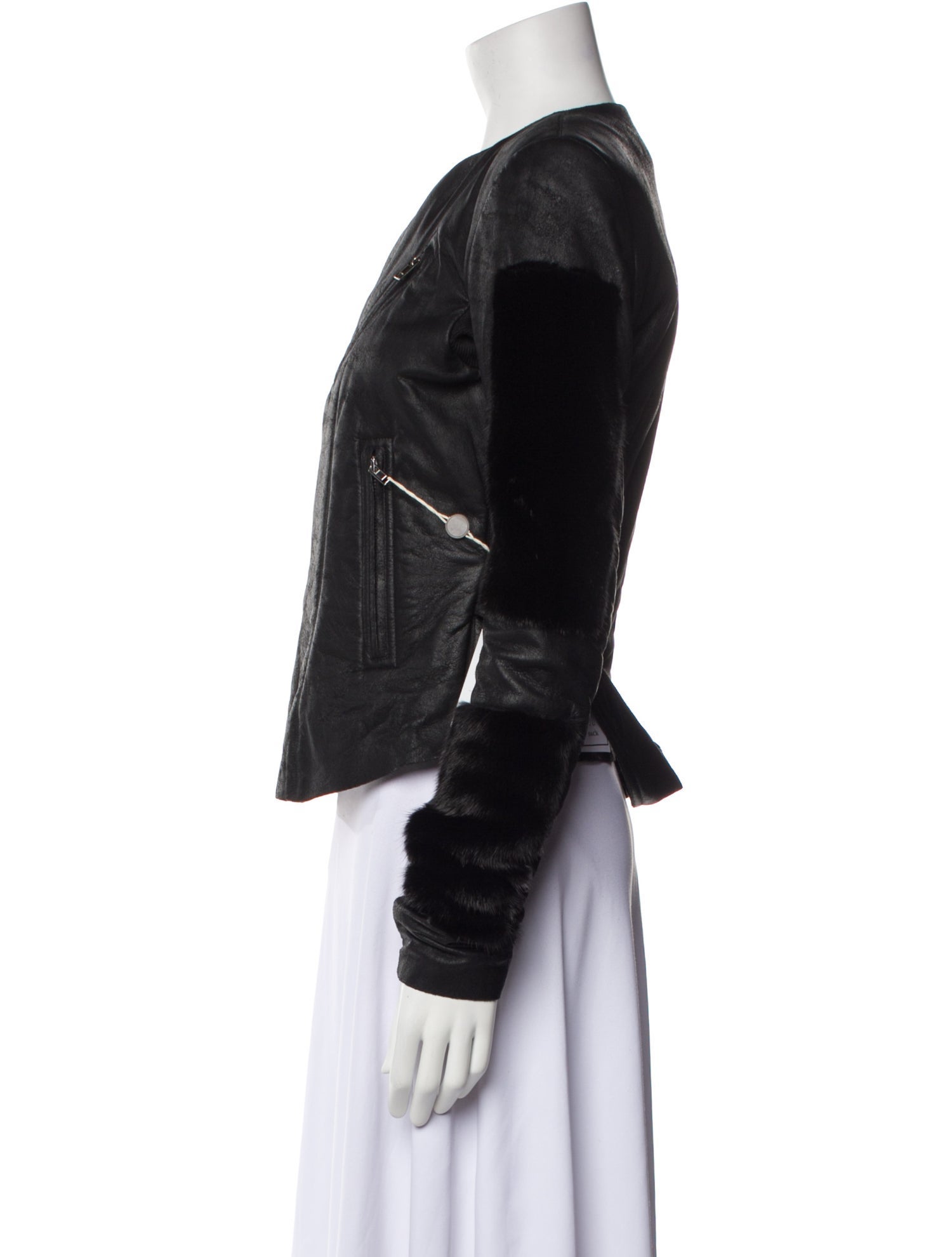 Rick Owens Lambskin Mink Fur Jacket