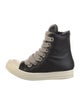 Rick Owens Leather Colorblock Pattern Sneakers