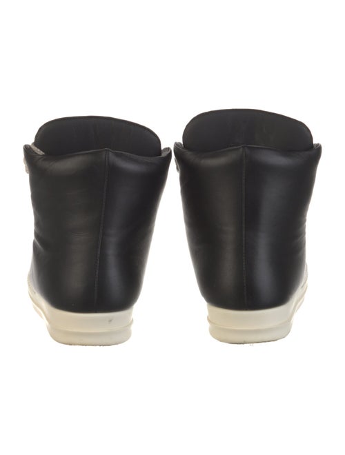 Rick Owens Leather Colorblock Pattern Sneakers