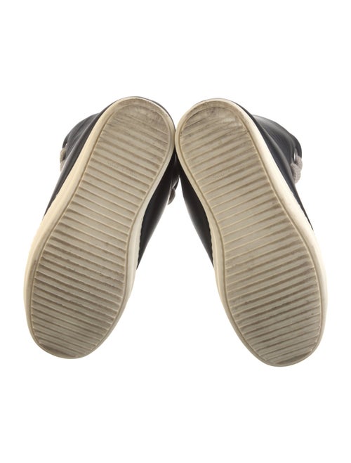 Rick Owens Leather Colorblock Pattern Sneakers