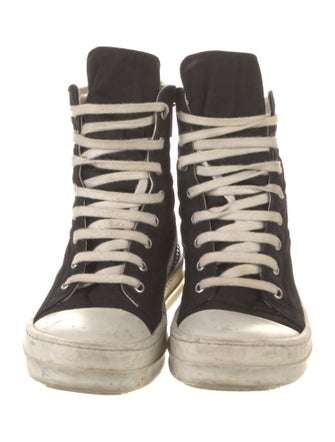 Rick Owens Canvas Wedge Sneakers